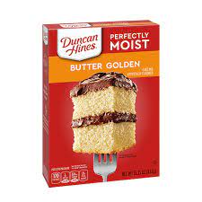 Duncan Hines Classic Butter Golden Moist Cake Mix 432g-12 PACK CASE
